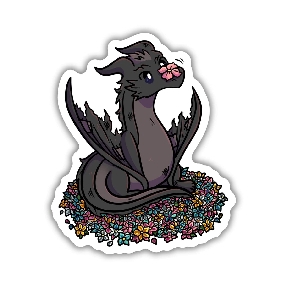 Abraxos in the Flowers Sticker | Throne of Glass Inspired
