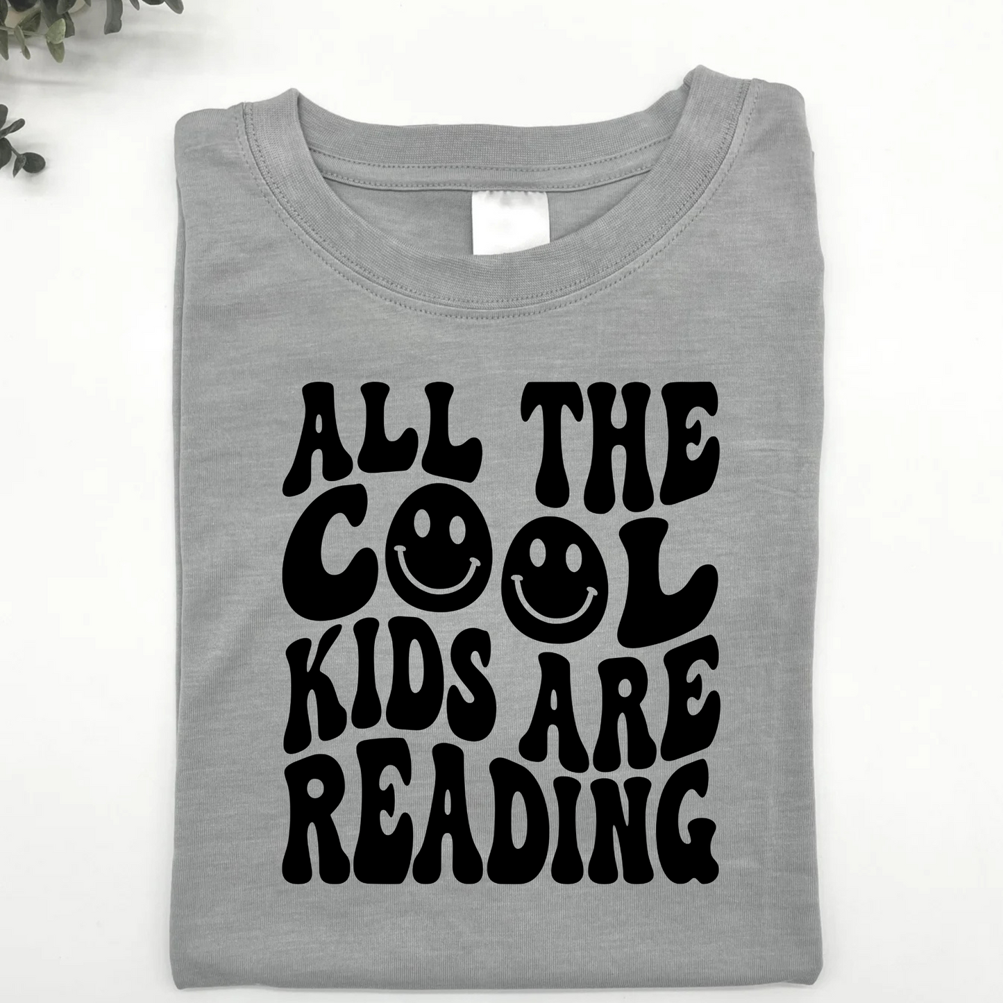 Child T-Shirt - All the Cool Kids are Reading - Grey