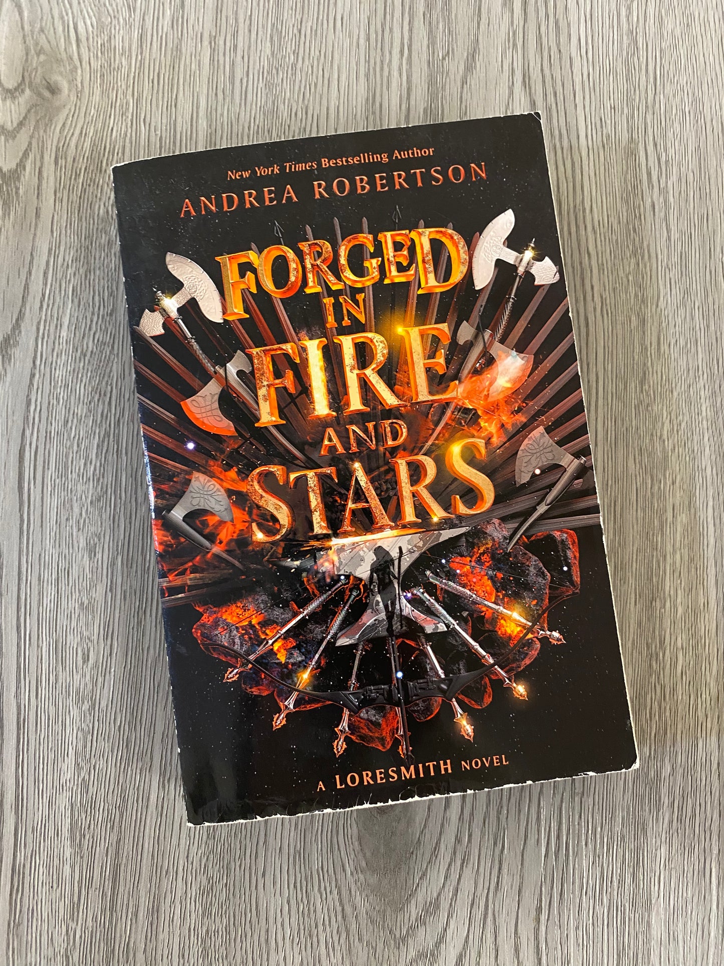 Forged in Fire and Stars ( Loresmith #1) by Andrea Robertson-Used