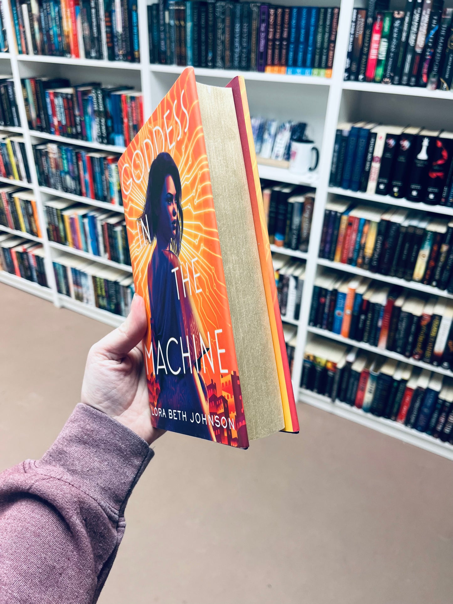 Goddess in the Machine (Goddess in the Machine #1) by Lora Beth Johnson - SIGNED & FOILED EDGES Used