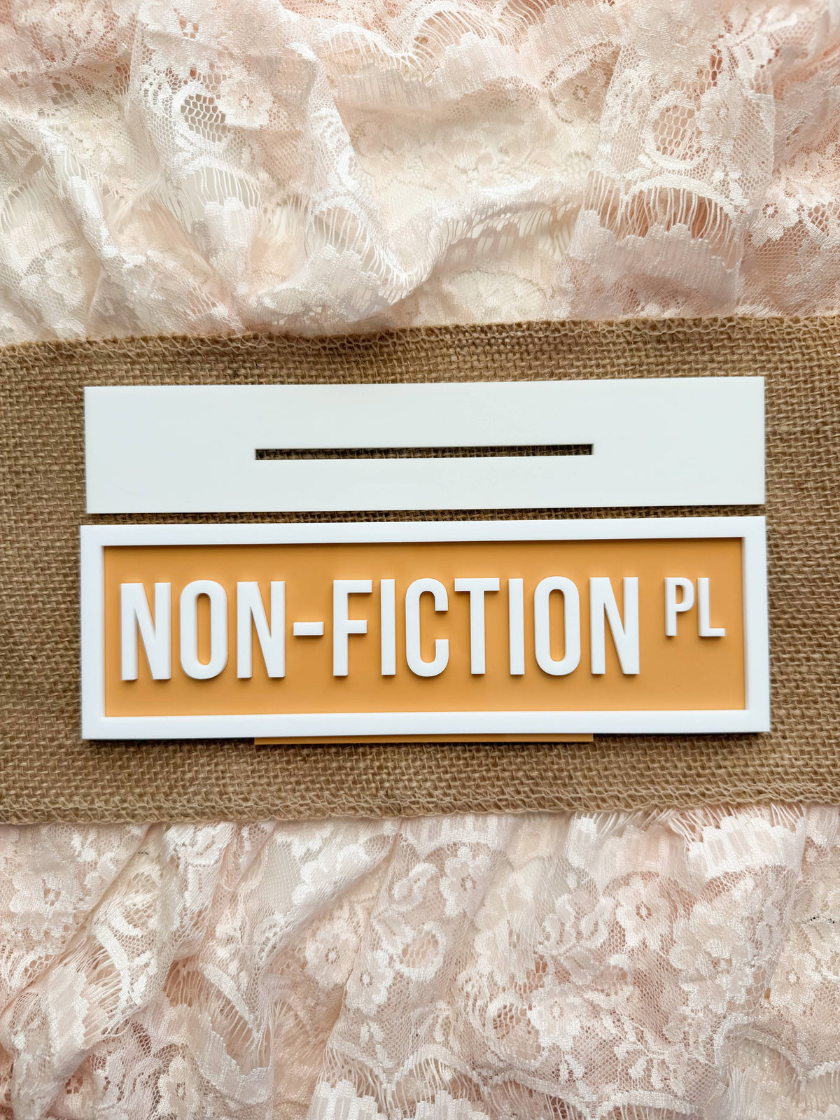 Non-Fiction Pl Acrylic Shelf Sign w/ Stand
