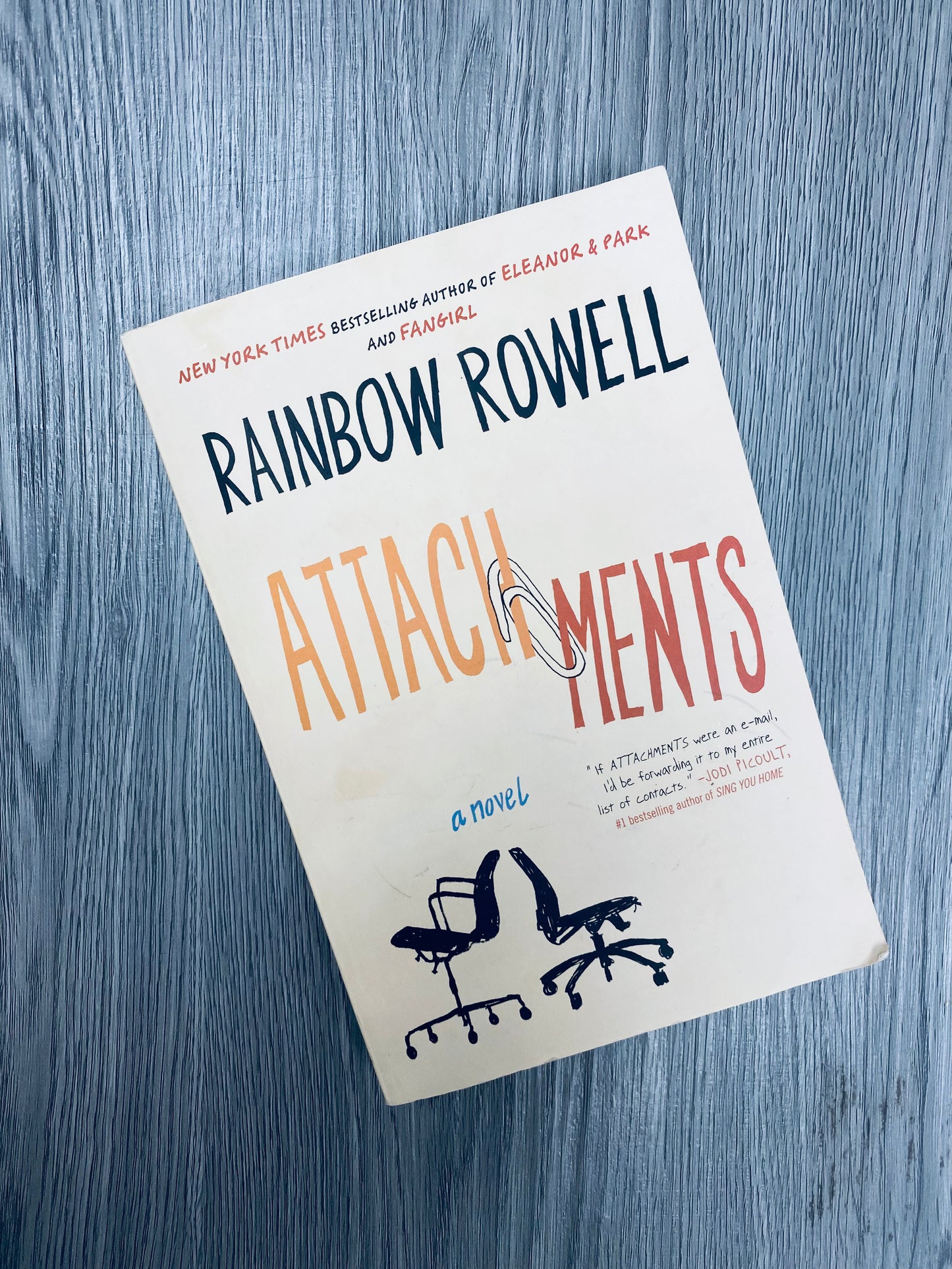 Attachments by Rainbow Rowell-Used