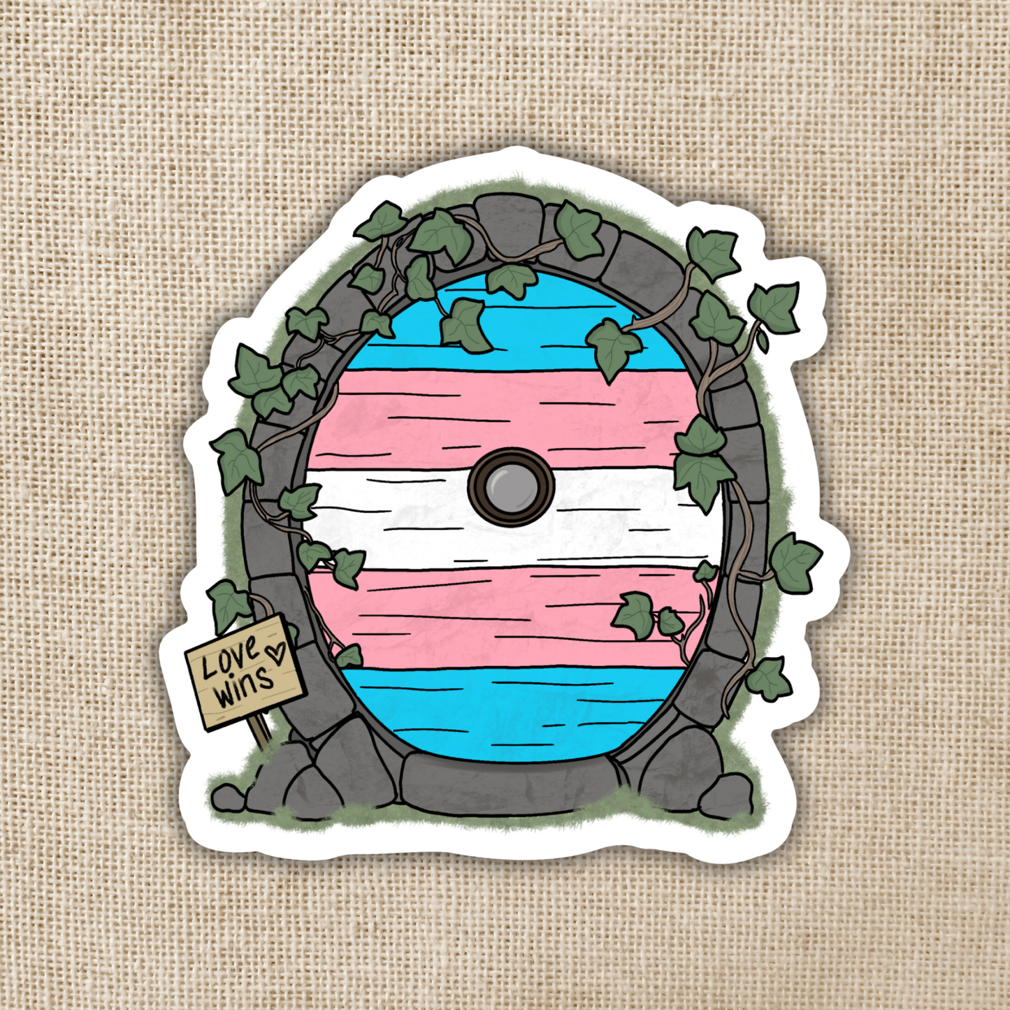 Transgender Pride Fairy Door Sticker