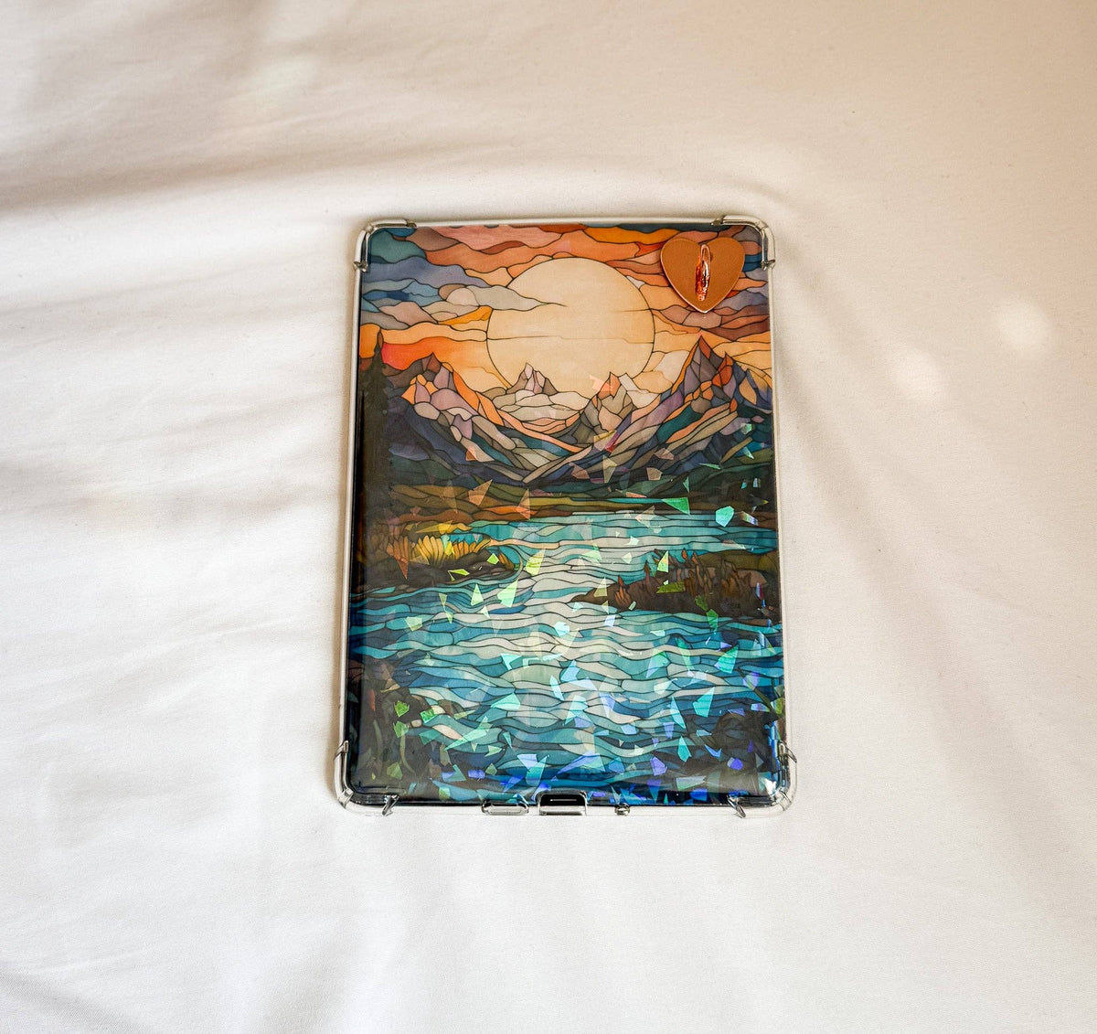 Mountain Stained Glass Design Kindle Case Insert