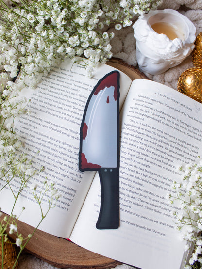 Knife Spooky Halloween Die-Cut Bookmark