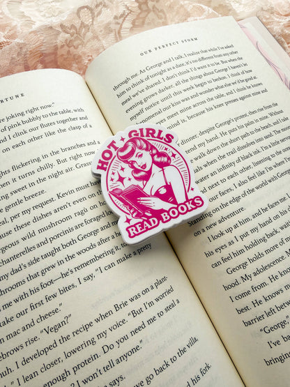 Hot Girls Read Books Sticker