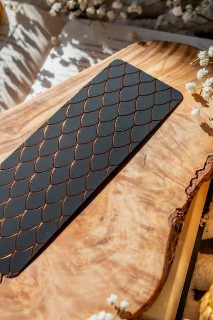 Black and Gold Dragon Scale Foil Bookmark