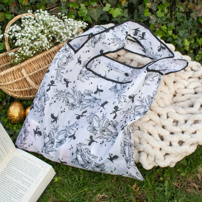 Reusable Bookish Foldable Grocery Tote Bag