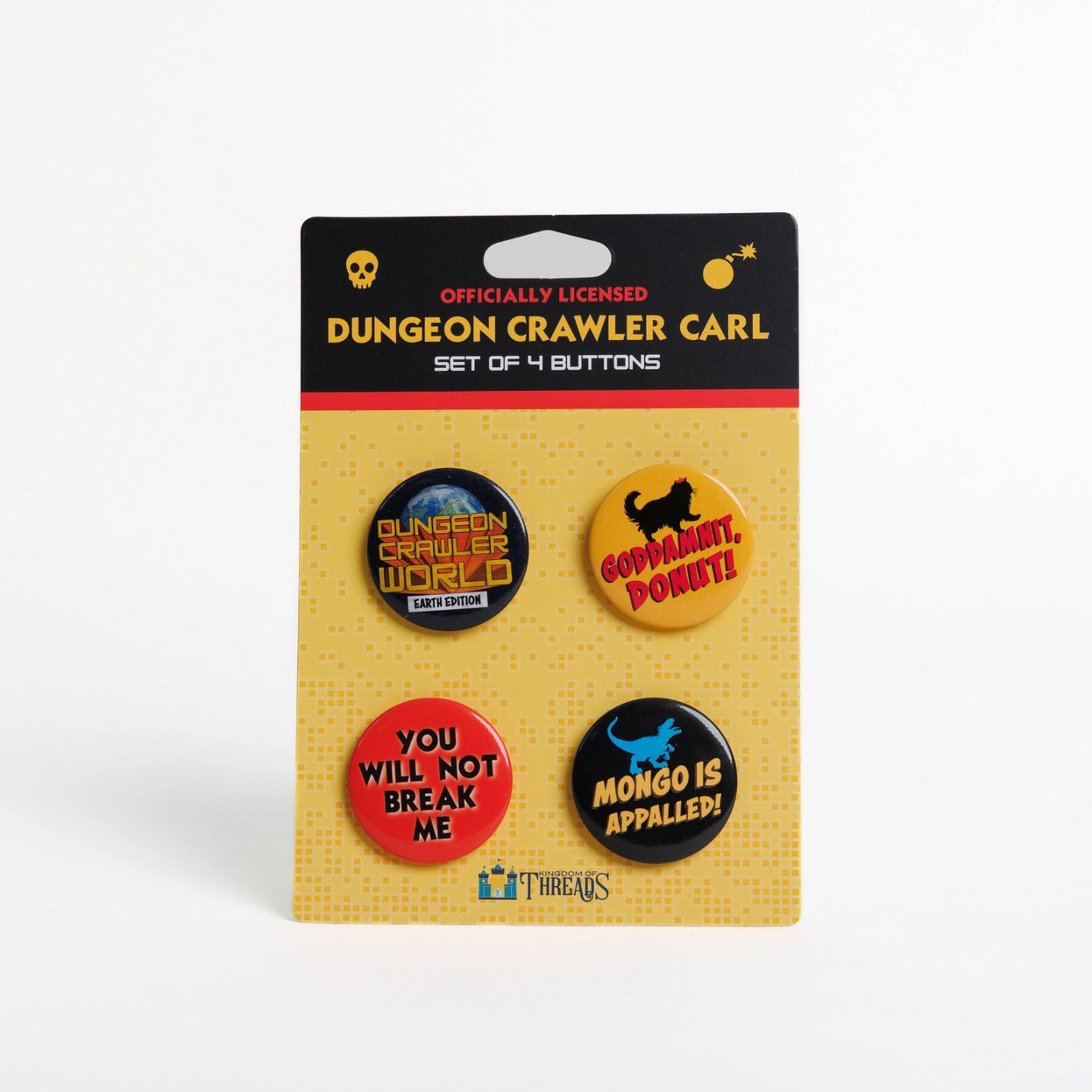 Dungeon Crawler Carl Button Pin Set