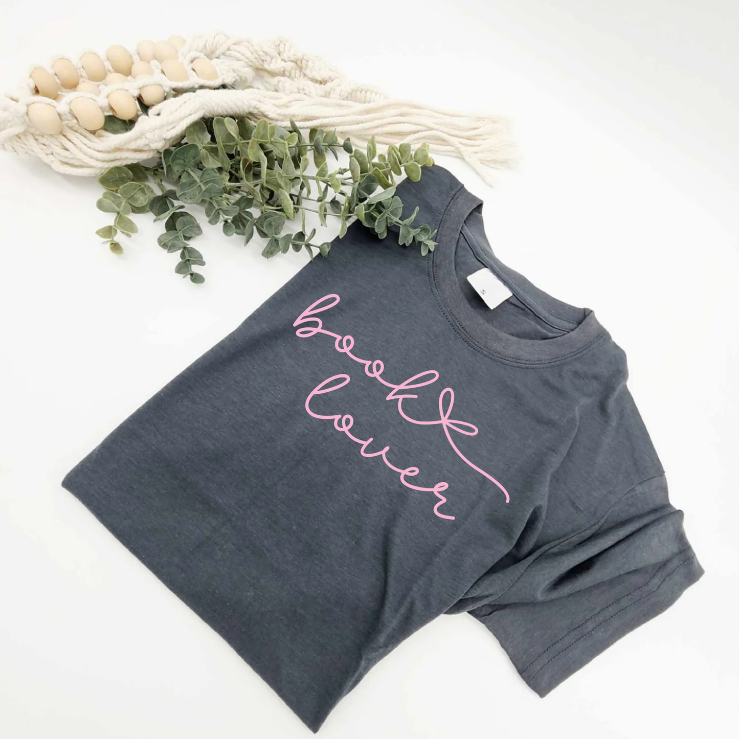 T-Shirt: Book Lover - Charcoal