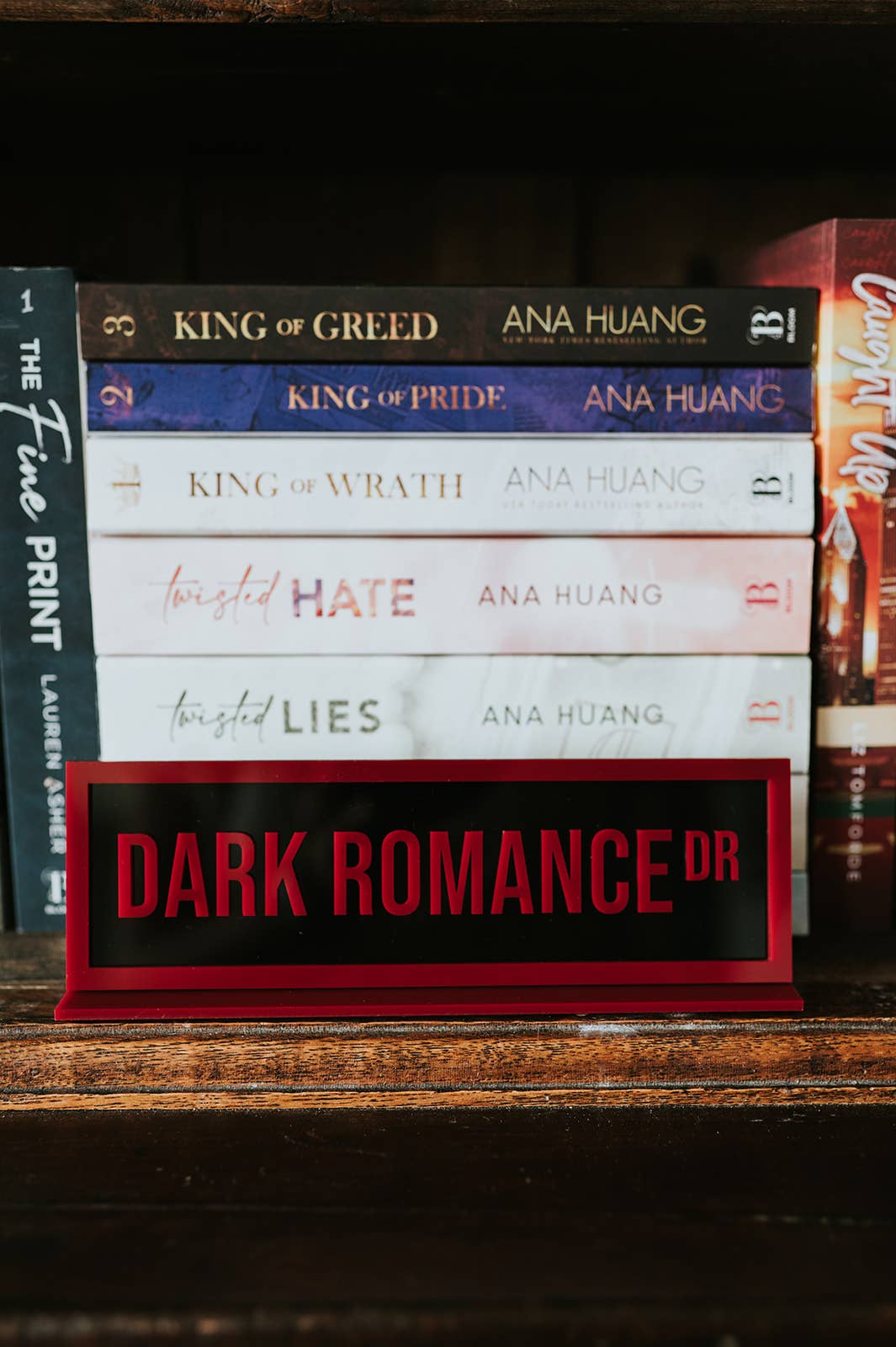 Dark Romance Dr Acrylic Shelf Sign w/ Stand