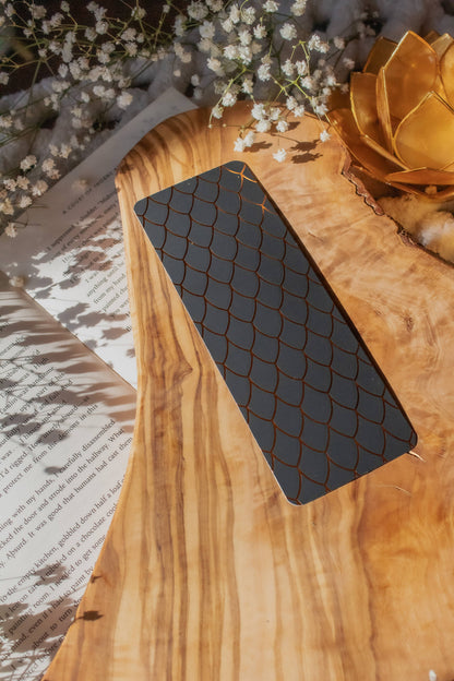 Black and Gold Dragon Scale Foil Bookmark