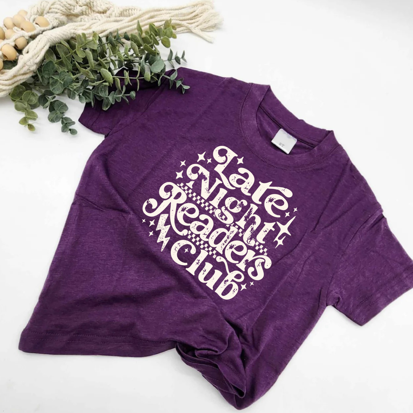 T-Shirt: Late Night Readers Club - Dark Purple