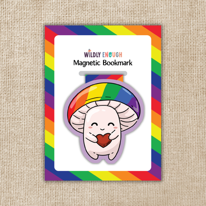 Gay Pride Mushroom Magnetic Bookmark