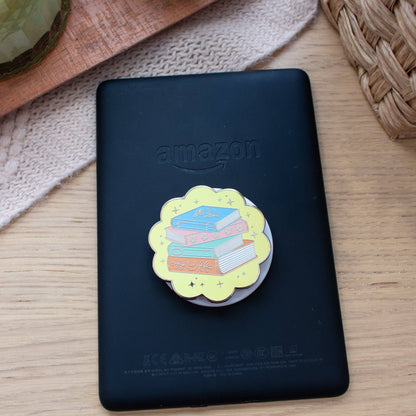 Enamel Book Stack Phone/E-Reader Grip