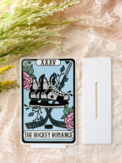 Hockey Romance Tarot Card Acrylic Shelf Sitter w/Stand
