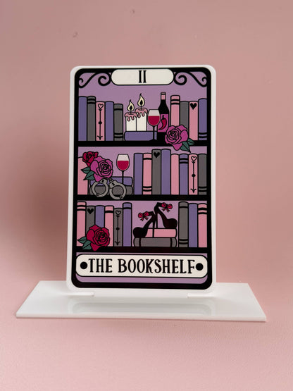 The Bookshelf Tarot Card Acrylic Shelf Sitter w/Stand