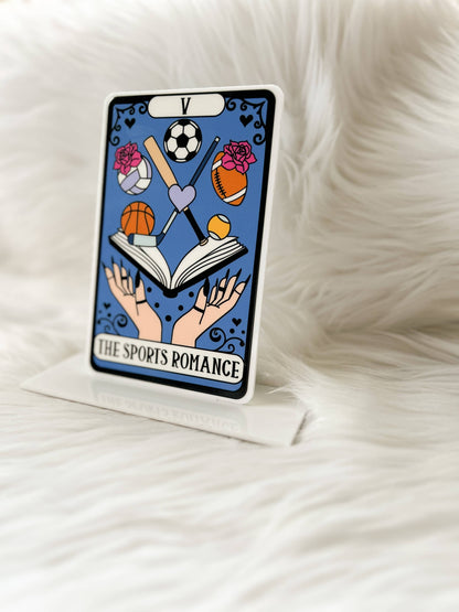 The Sports Romance Tarot Card Acrylic Shelf Sitter w/Stand