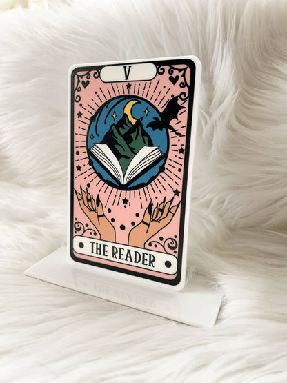The Reader Tarot Card Acrylic Shelf Sitter w/Stand