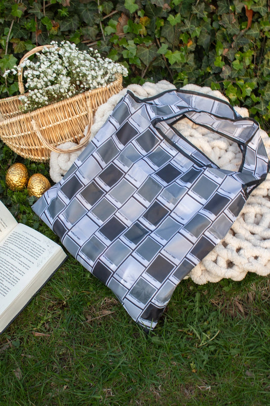 Reusable Bookish Foldable Grocery Tote Bag