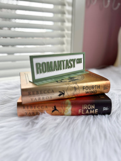 Romantasy Crt Acrylic Shelf Sign w/ Stand