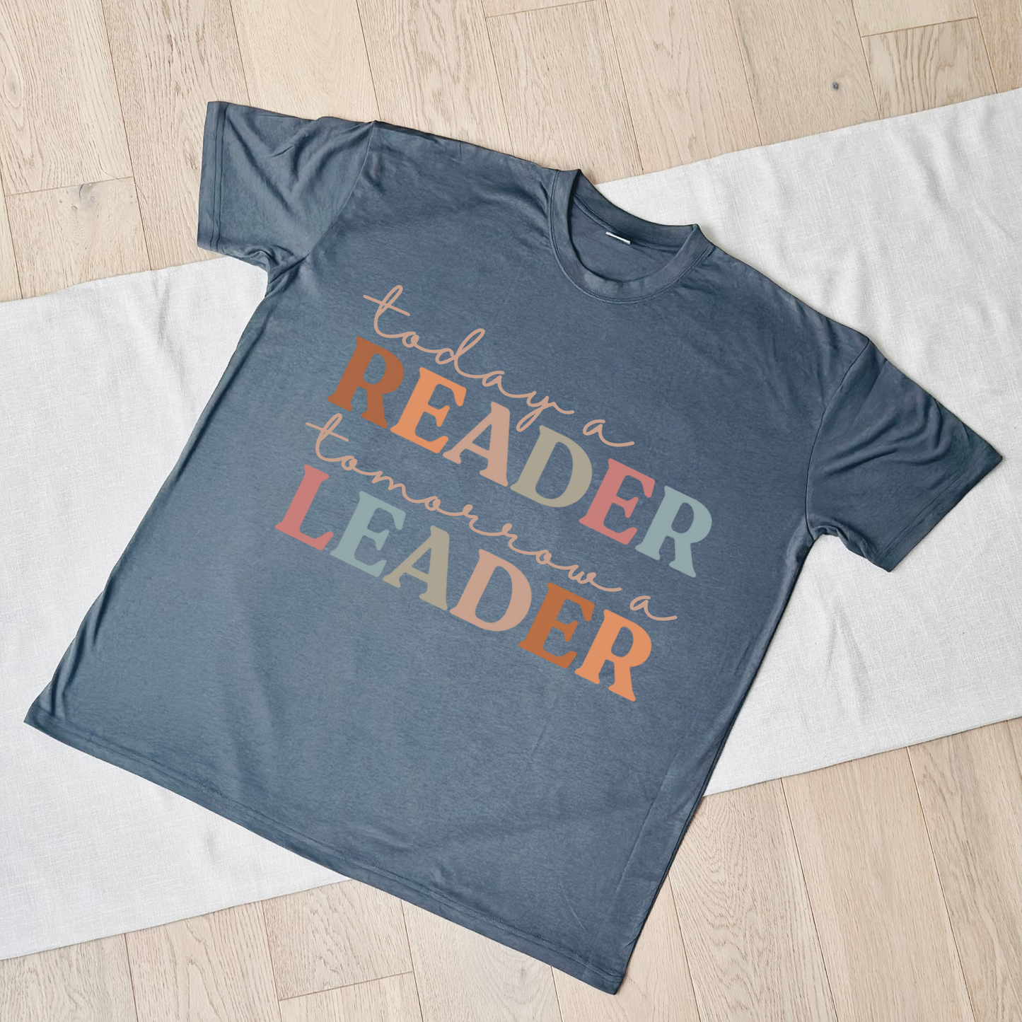 Child T-Shirt - Today a Reader Tomorrow a Leader - Black