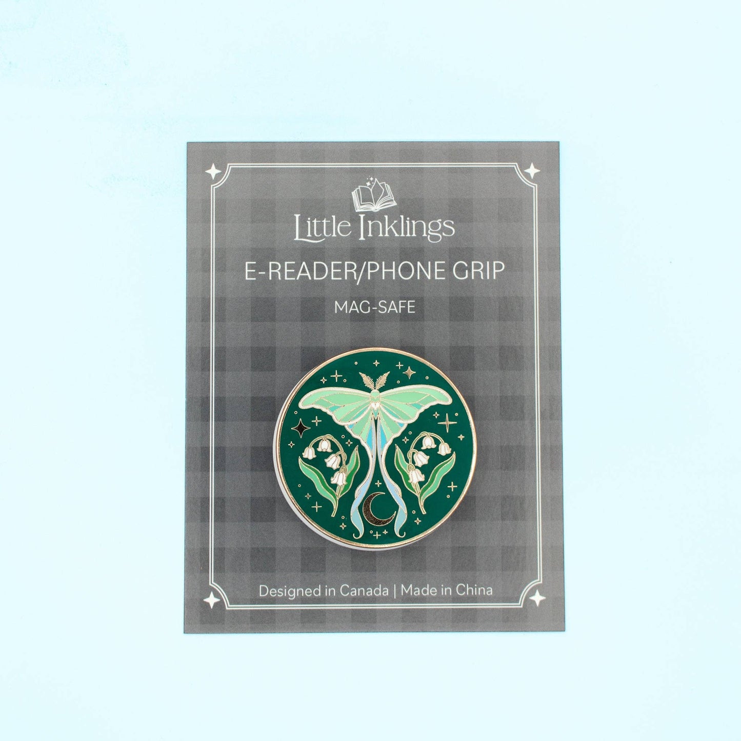 Ethereal Moth Phone/E-Reader Enamel Grip