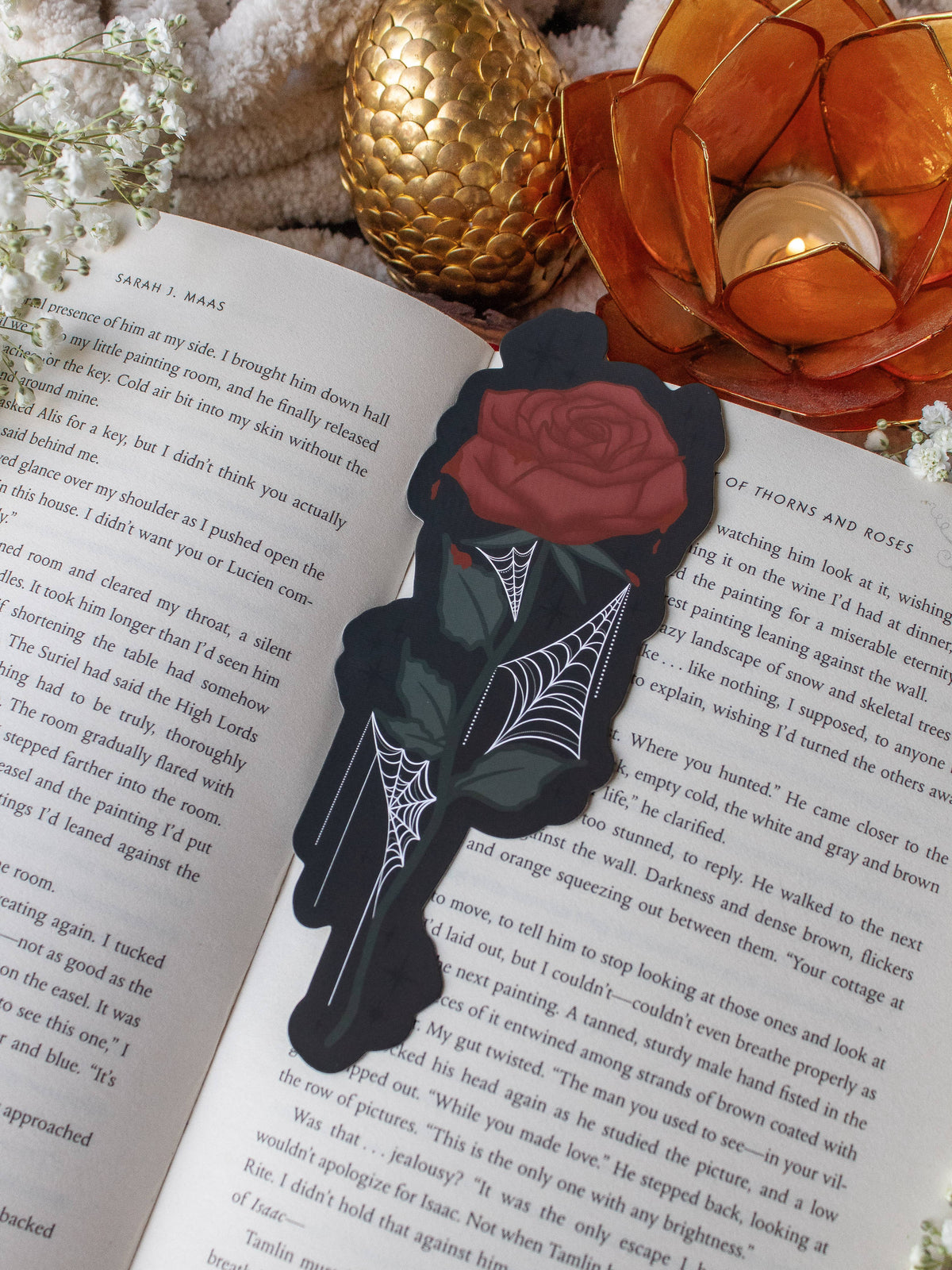 Bloody Rose Halloween Die-Cut Bookmark