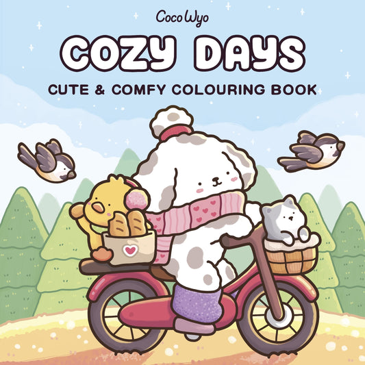 Cozy Days Cute & Comfy Coloring Book by Coco Wyo-New
