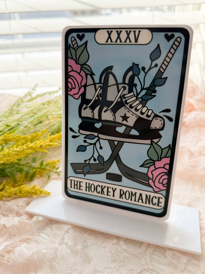 Hockey Romance Tarot Card Acrylic Shelf Sitter w/Stand