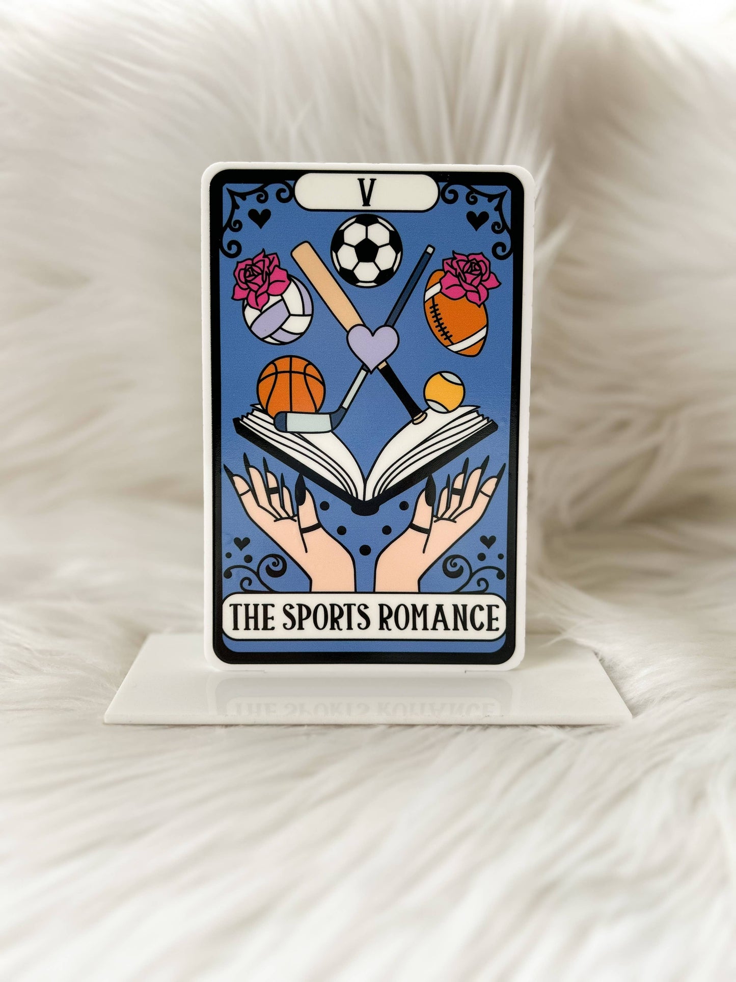 The Sports Romance Tarot Card Acrylic Shelf Sitter w/Stand