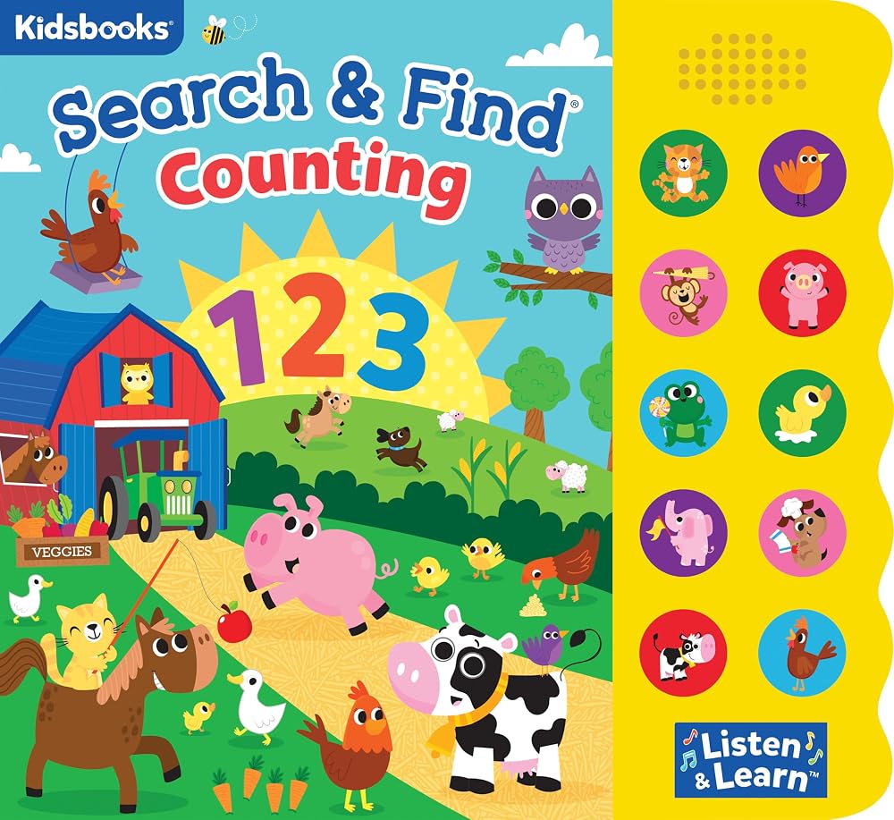 Search & Find: Counting Sound Book-With 10 Fun-to-Press Buttons, a Perfect Fun-Filled Way to Introduce Children to Counting (Search & Find 10-Button) cover image