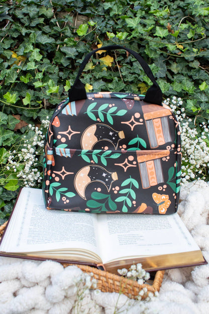 Burgundy Books | Bookish Insulated Lunch Tote