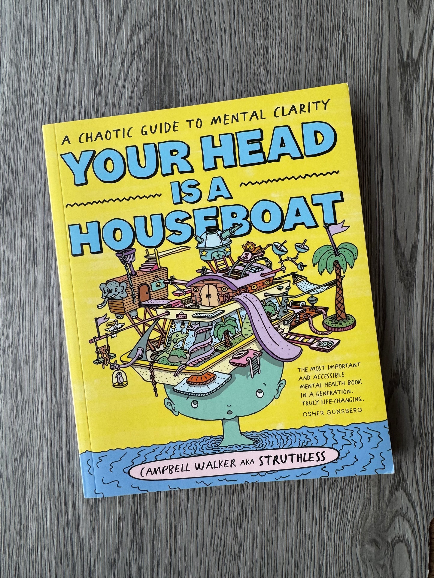 Your Head is a Houseboat: A Chaotic Guide to Mental Clarity by  Campbell Walker-Used