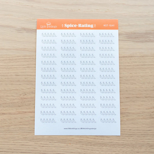 Spicy Rating Sticker Sheet by Little Inkling