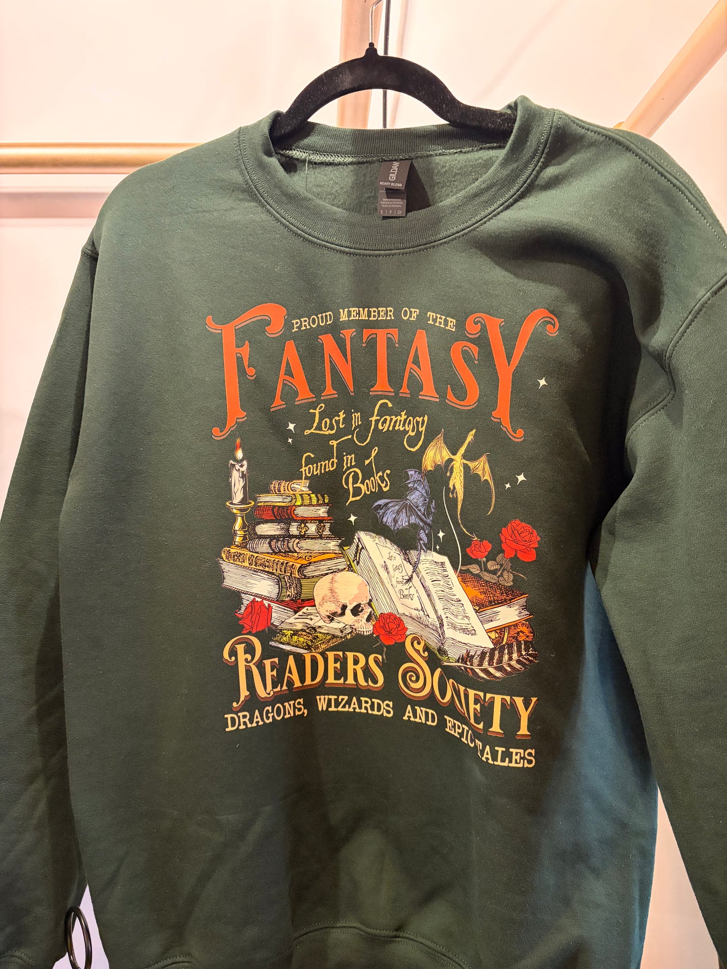 Sweatshirt: Fantasy Readers Society - Pine