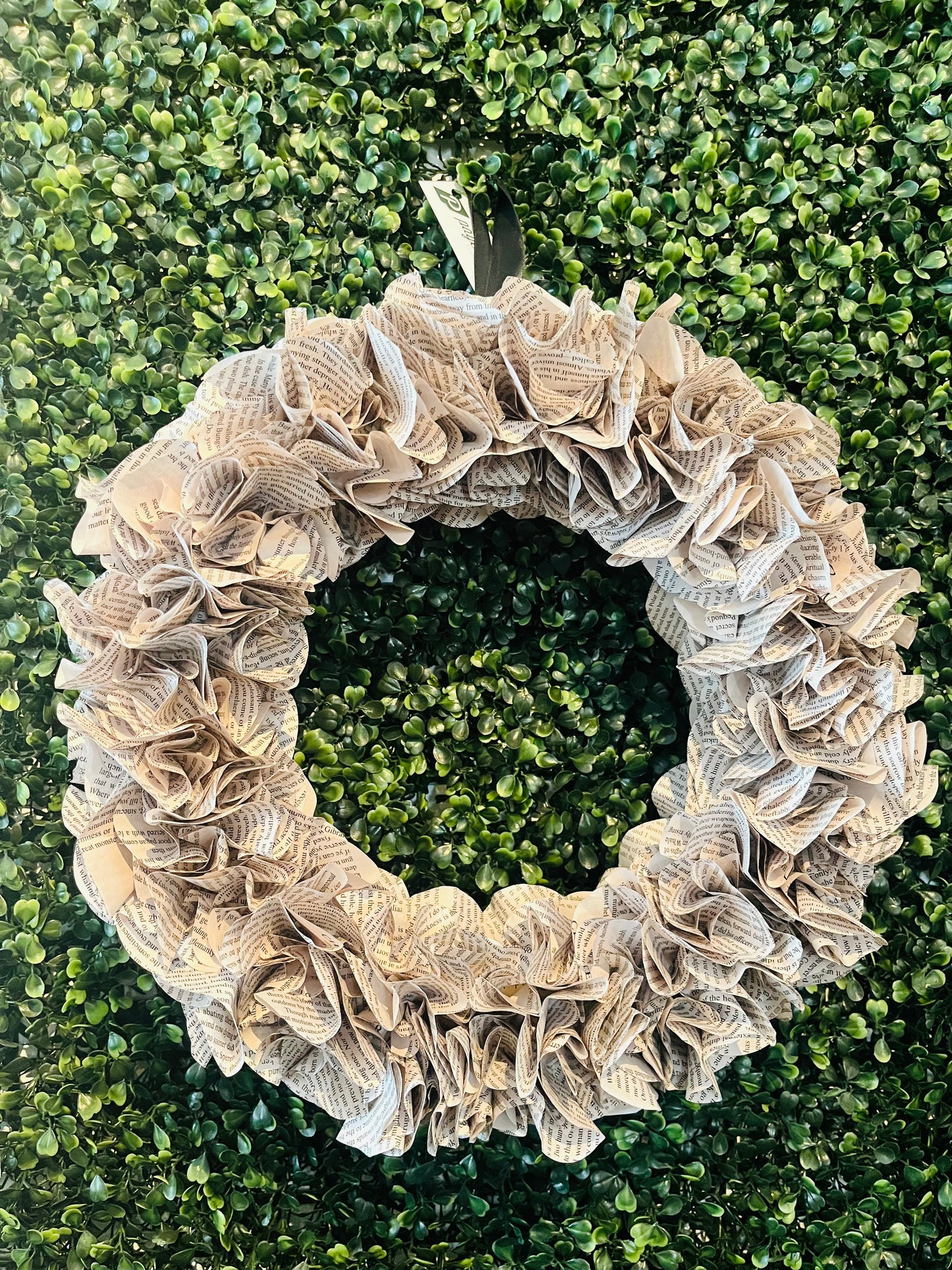 Book Page Wreath