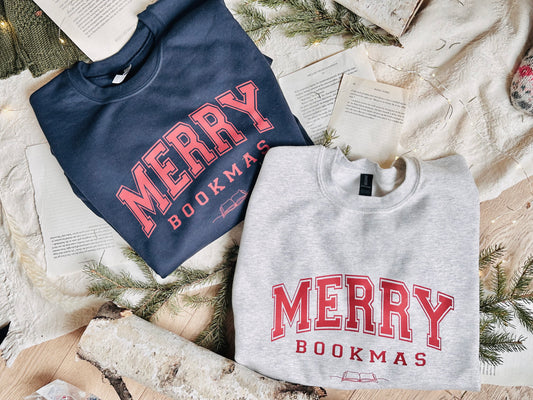 Merry Bookmas Varsity Crewneck