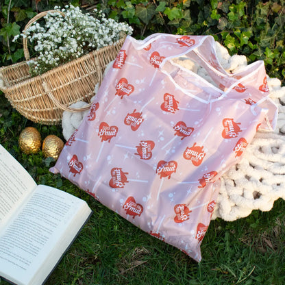Reusable Bookish Foldable Grocery Tote Bag