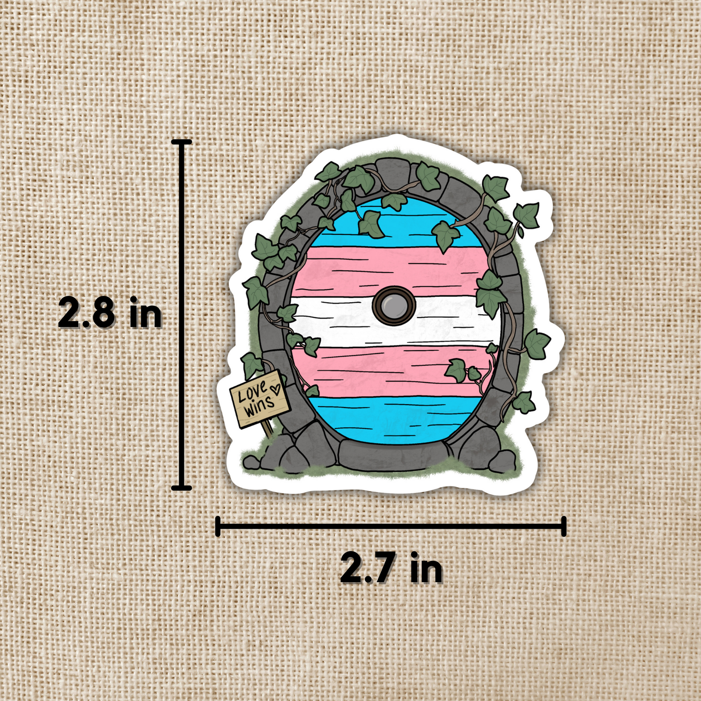 Transgender Pride Fairy Door Sticker