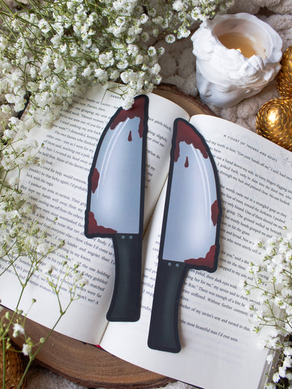 Knife Spooky Halloween Die-Cut Bookmark
