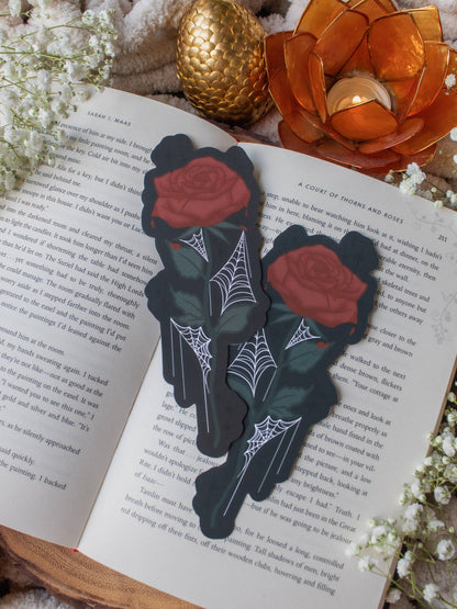 Bloody Rose Halloween Die-Cut Bookmark