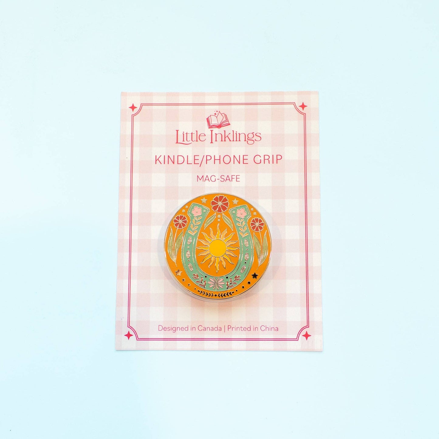 Lucky Horseshoe Phone/E-Reader Enamel Grip