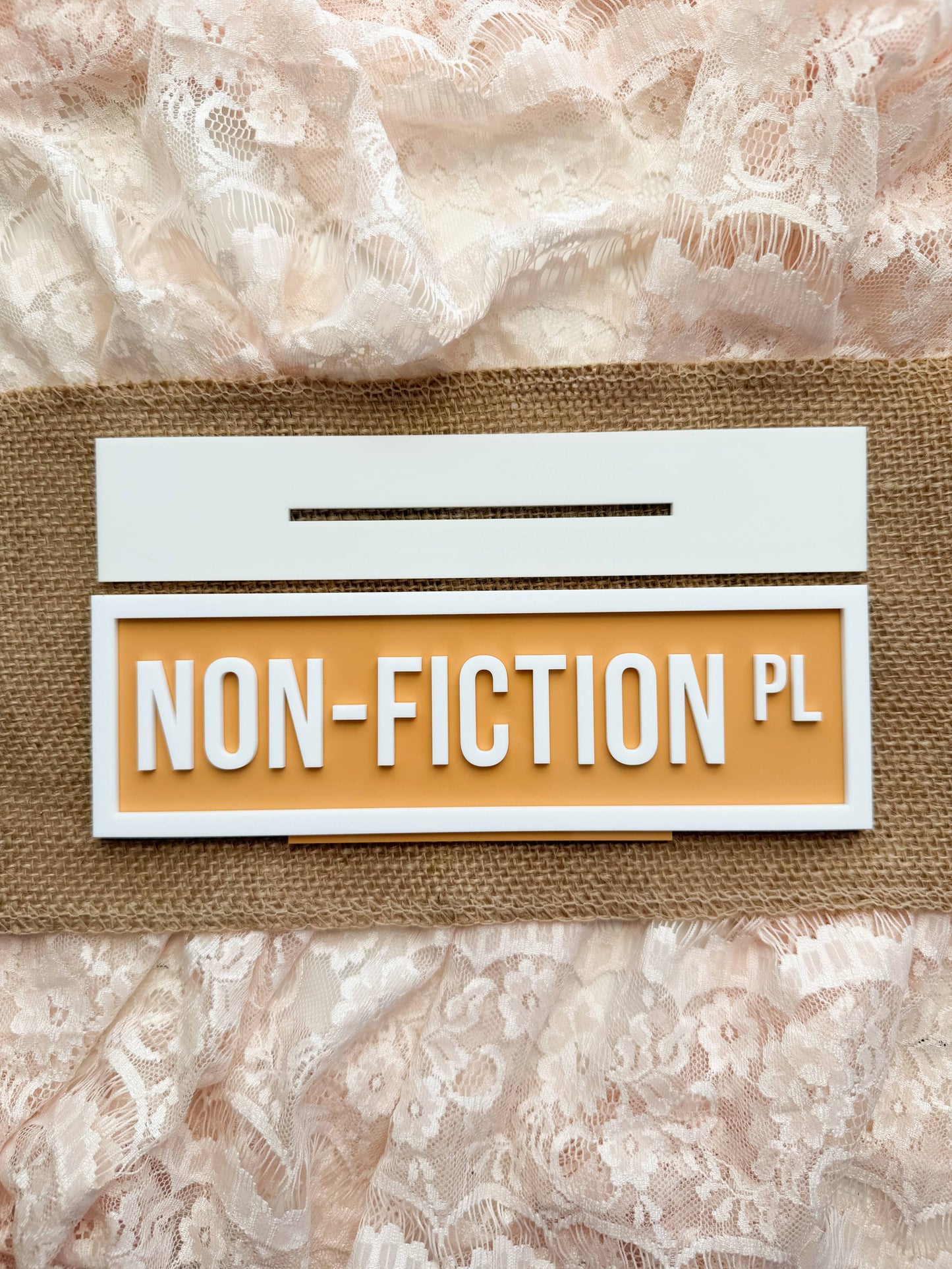 Non-Fiction Pl Acrylic Shelf Sign w/ Stand