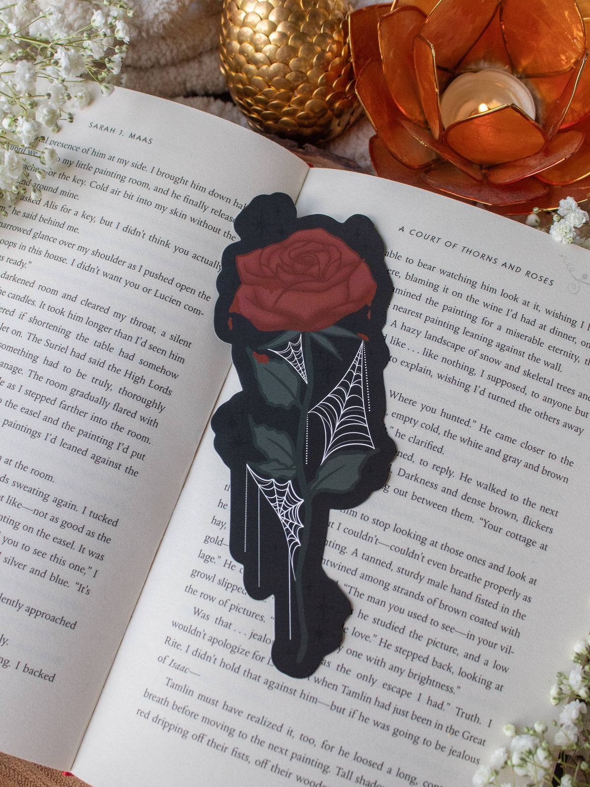 Bloody Rose Halloween Die-Cut Bookmark