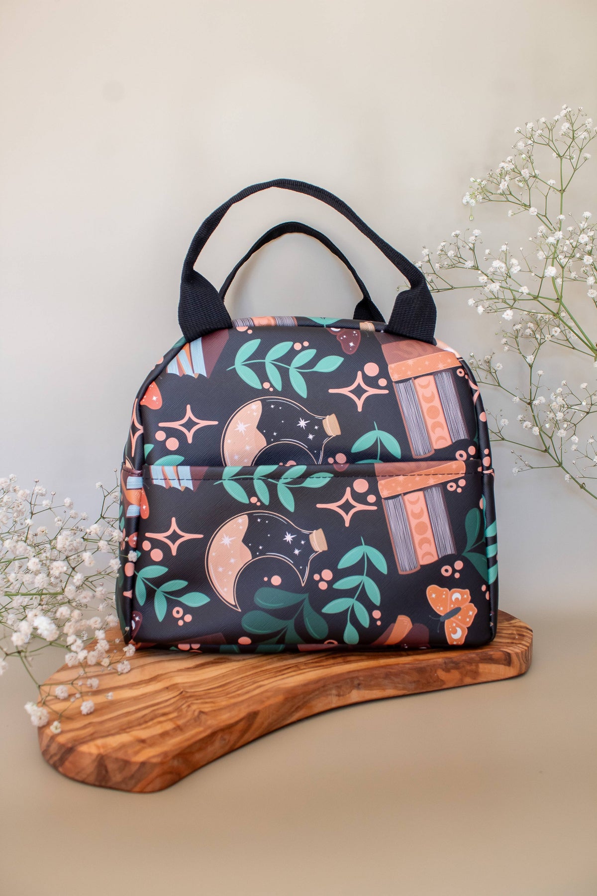 Burgundy Books | Bookish Insulated Lunch Tote