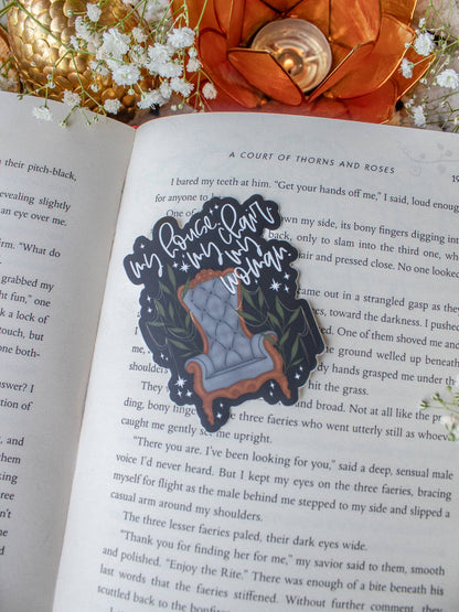 Fourth Wing | Xaden's Throne - My House My Woman Sticker
