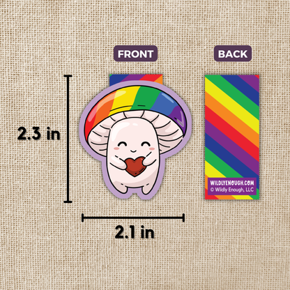 Gay Pride Mushroom Magnetic Bookmark