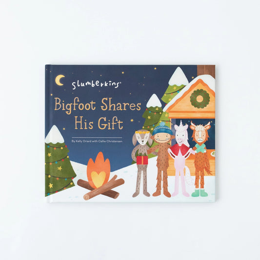 Slumberkins -Bigfoot Shares His Gift Holiday Hardcover Book by Kelly Oriard