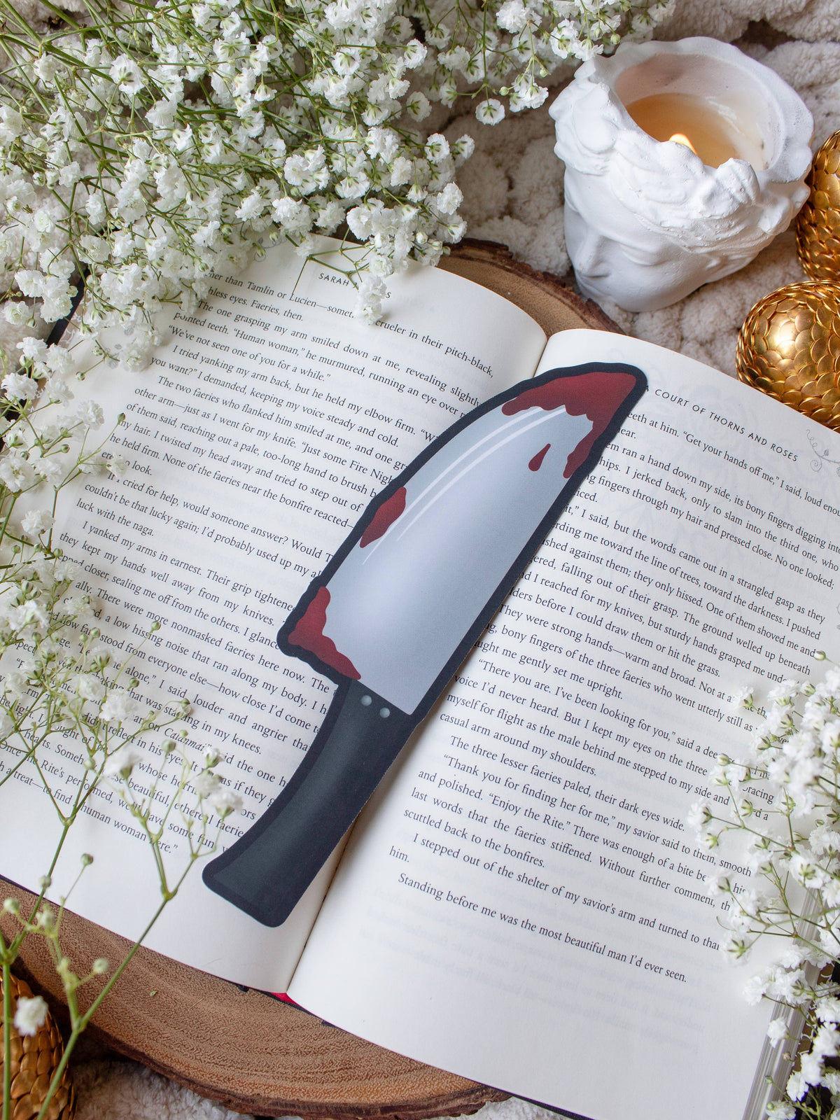 Knife Spooky Halloween Die-Cut Bookmark